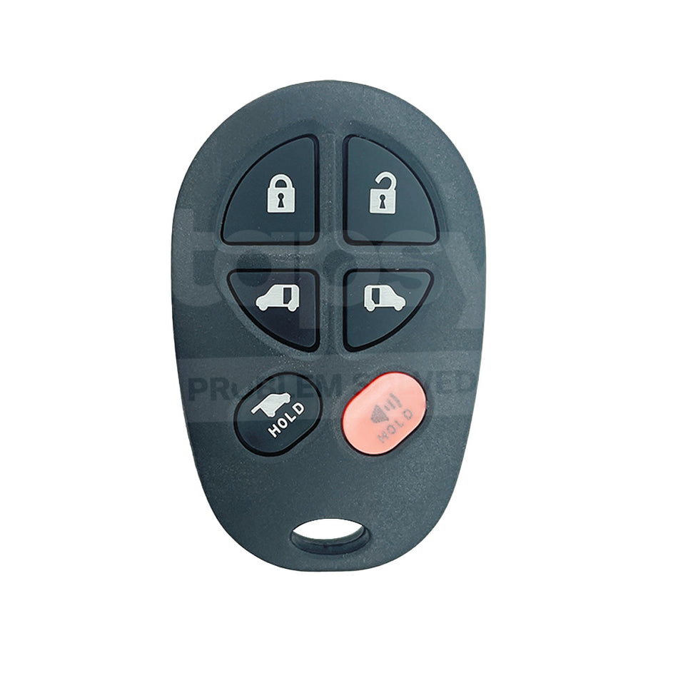 Toyota Sienna 6 Buttons Remote Key Shell