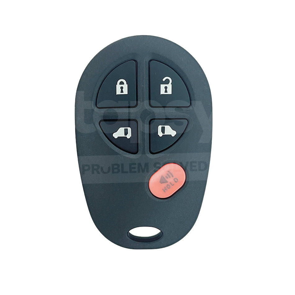 Toyota Sienna 5 Buttons Remote Key Shell