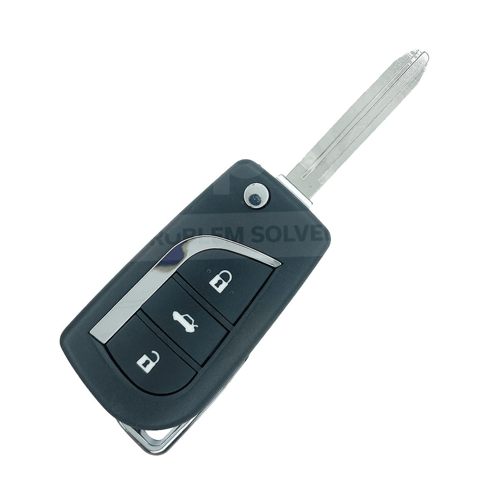 Toyota 3 Buttons TOY43 Blade Flip Remote Shell Trunk