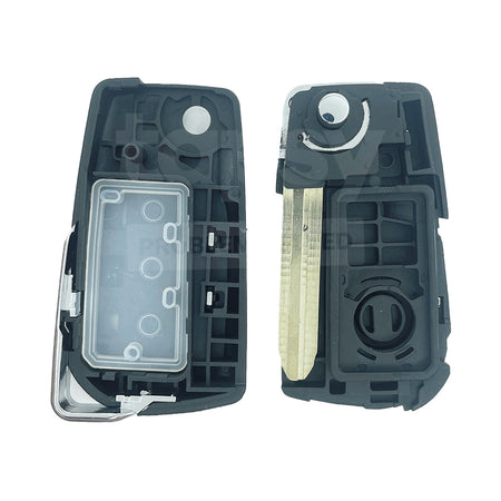 Toyota 3 Buttons TOY43 Blade Flip Remote Shell Trunk