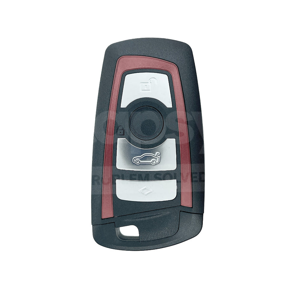 BMW 4 Buttons Smart Remote Key Shell/Case Red Colour With Emergency Blade