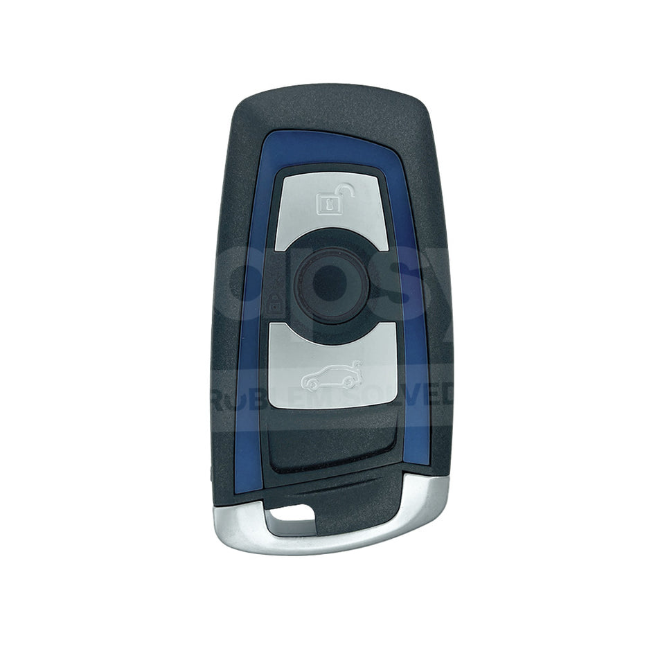 BMW 3 Buttons Smart Remote Key Shell/Case Blue Colour With Emergency Blade