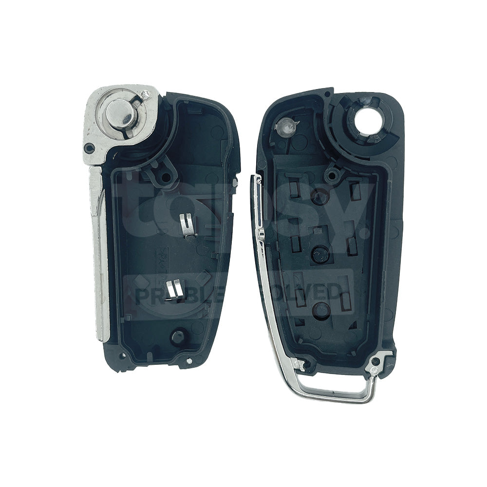 Audi 3 Buttons Flip Remote Shell With HU66 Blade
