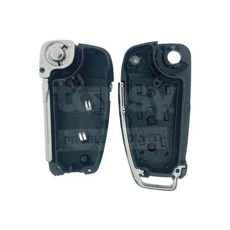 Audi 3 Buttons Flip Remote Shell With HU66 Blade