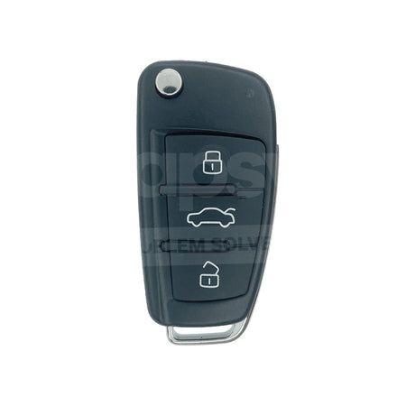 Audi 3 Buttons Flip Remote Shell With HU66 Blade