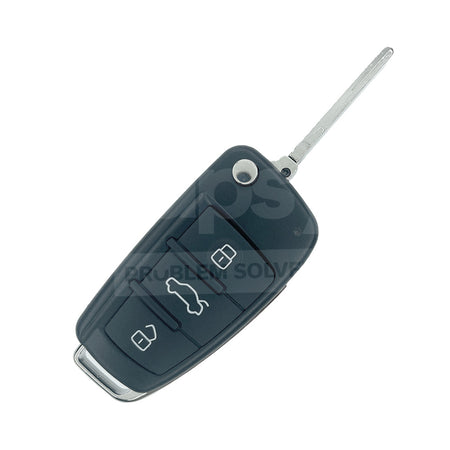 Audi 3 Buttons Flip Remote Shell With HU66 Blade