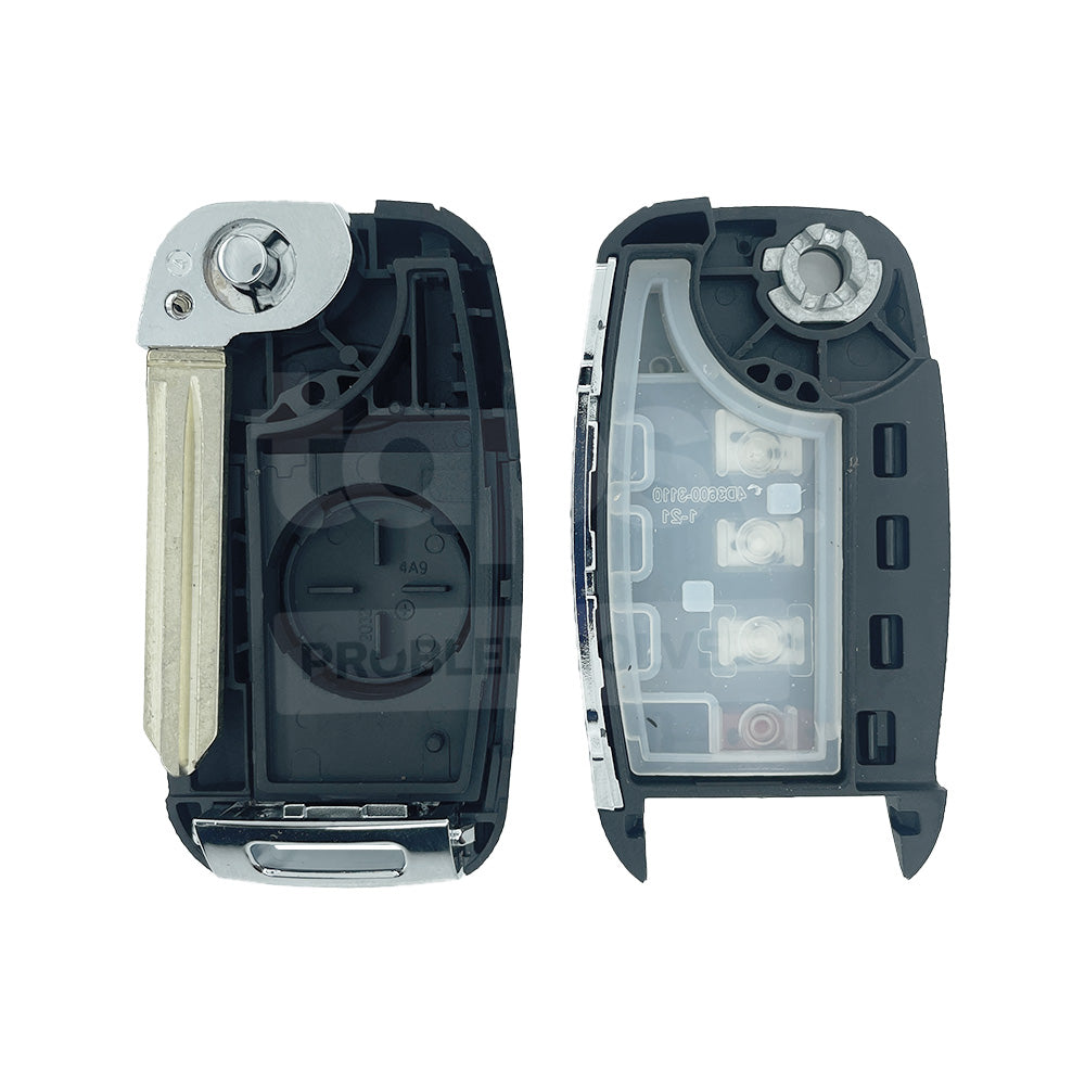 KIA 3+1 Buttons New Style Flip Remote Key Shell/Case HYN14R Blade