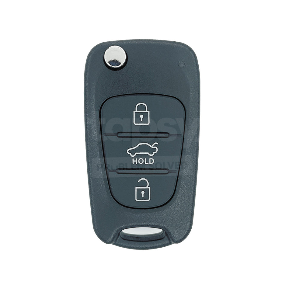 Hyundai 3 Buttons Flip Remote Key Shell/Case TOY48 Blade Trunk Button