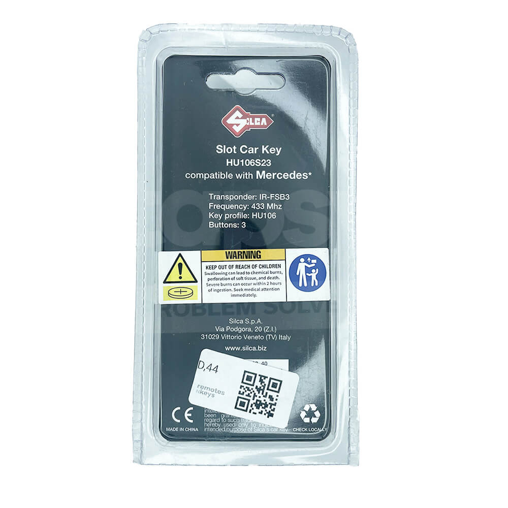 Silca Universal Mercedes Benz 3 Buttons Smart Key Support Smart Pro W204/207/212/164/166/221 315/433MHz