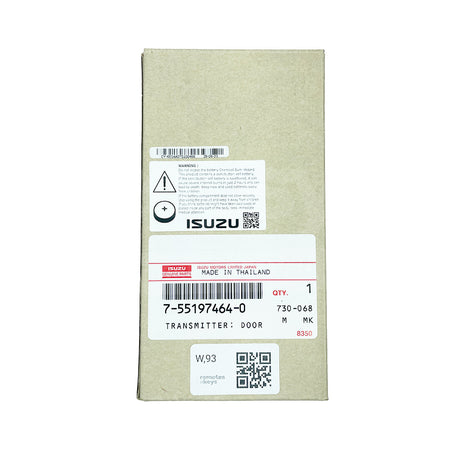 ISUZU D-Max/MU-X Genuine 2 Buttons Smart/Prox Remote Key 433MHz 7-55197464-0 2019-2023
