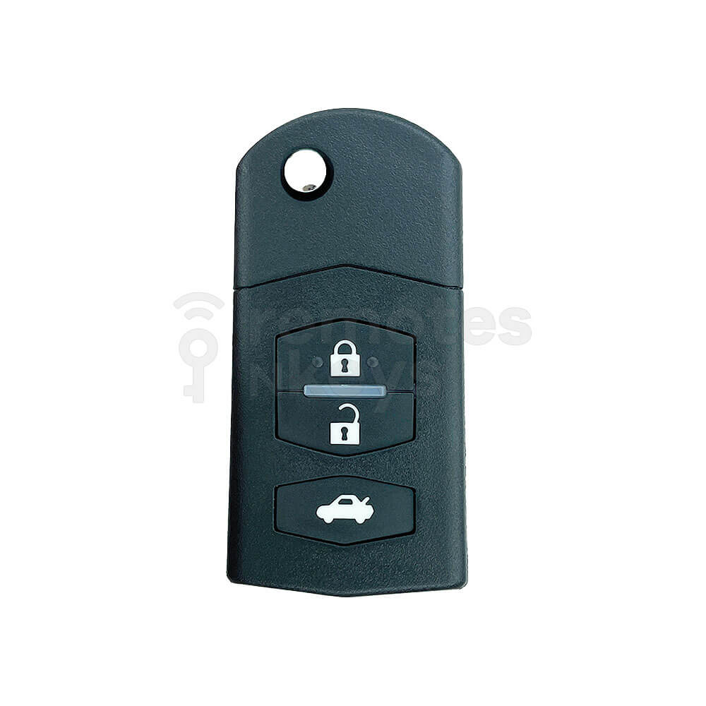 Mazda 3 Buttons Remote Key Shell/Case MAZ24R With Short Battery Holder