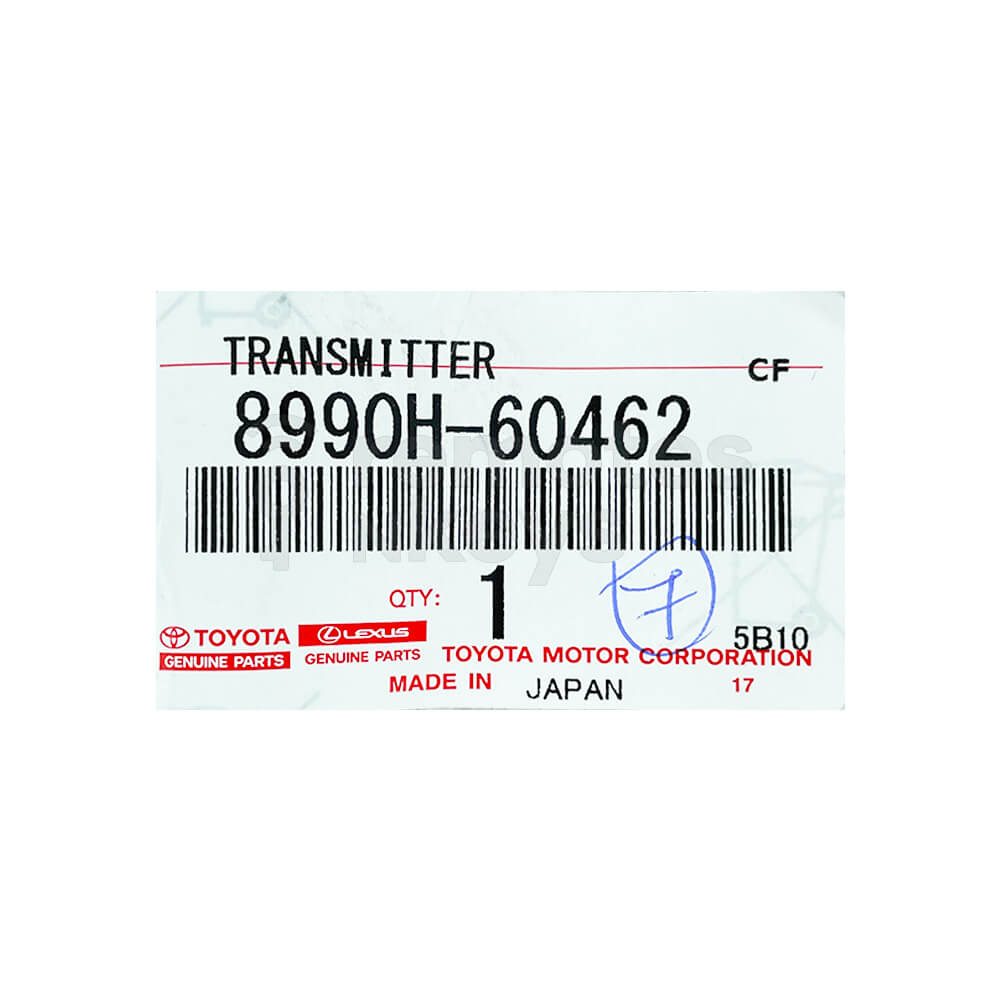 Toyota Land Cruiser 2022-2023 Original 3+1 Buttons Smart Remote Key 8A 433/434MHz 8990H-60462 FCC ID: B3N2K2R