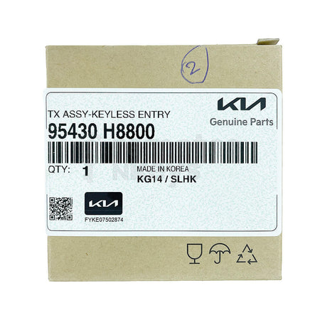 Kia Rio/ Stonic 2025 Genuine 3 Buttons Flip Remote Key 8A 433MHz 95430-H8800 FCC ID: SYEC3TX1908