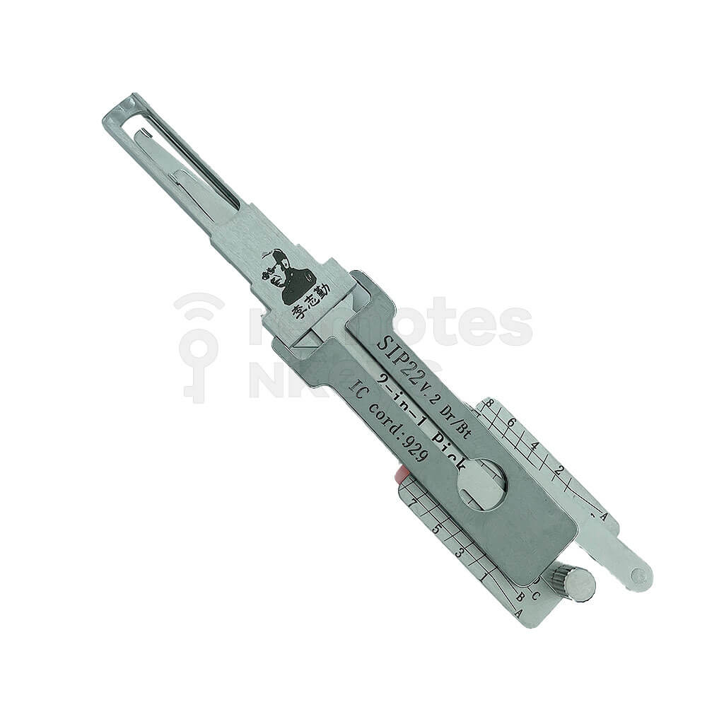 Fiat/ Alfa Romeo/ Maserati SIP22 Original Lishi 2-In-1 Pick Decoder (8 Cuts) Door/Boot