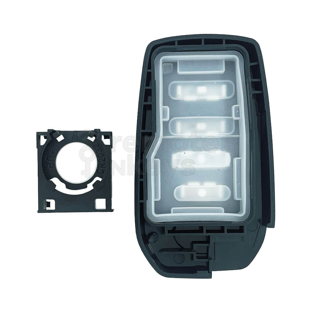 Toyota Land Cruiser 2021 3+1 Buttons Smart Remote Key Shell/Case With TOY40 Emergency Blade