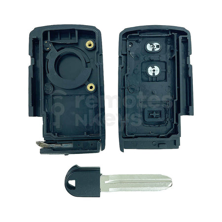 Toyota Prius 2 Buttons Smart/Slot Remote Key Shell TOY43 Emergency Blade