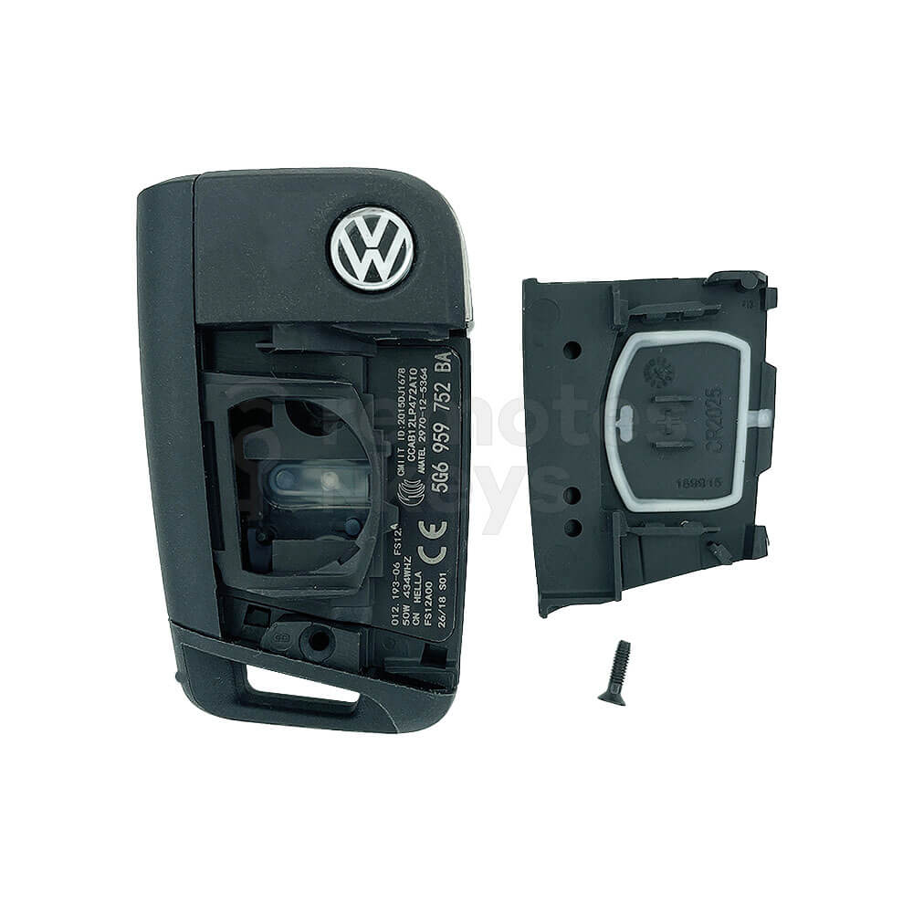 Volkswagen Original MQB Golf/Polo 3 Buttons Remote Key Shell/Case 
