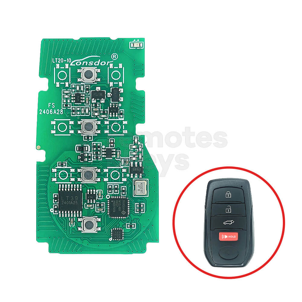 Lonsdor LT20-10 Toyota / Lexus Smart Remote Key PCB 4 buttons
