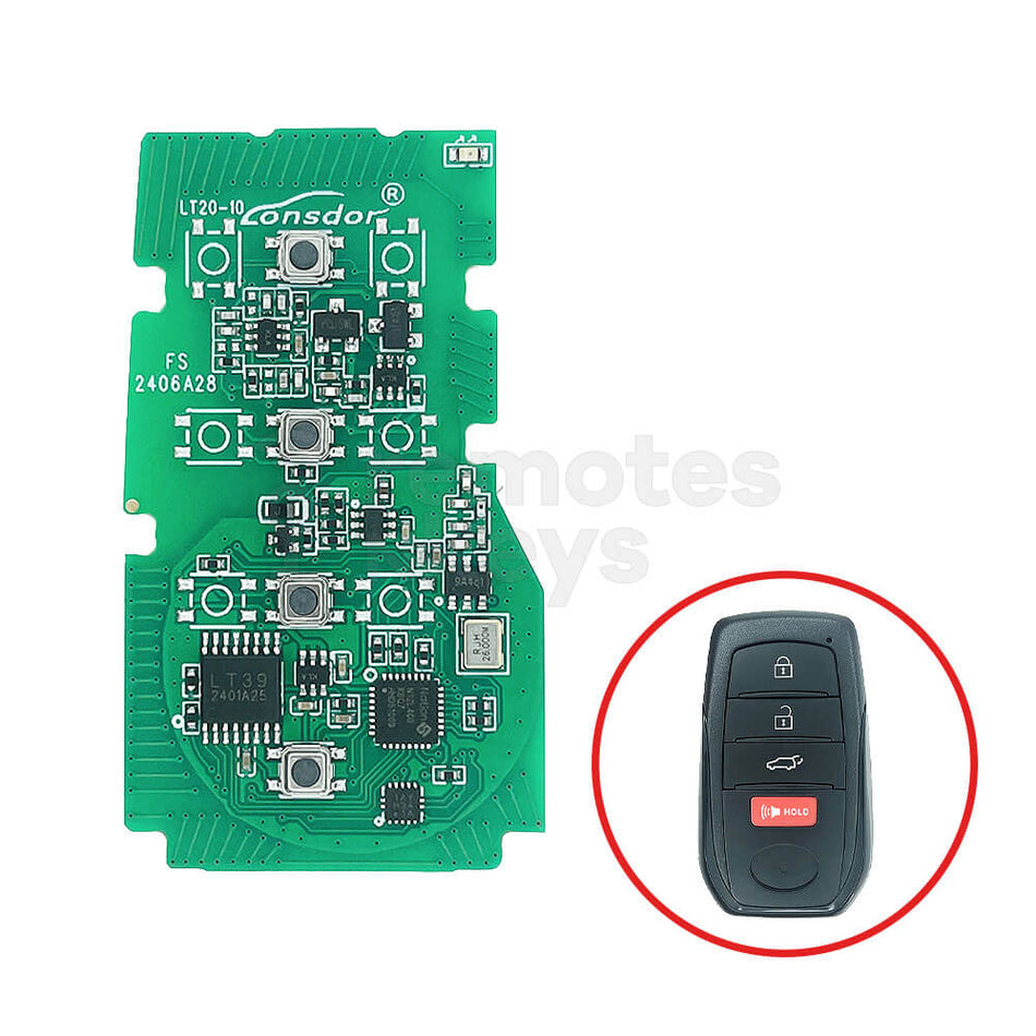 Lonsdor LT20-10 Toyota / Lexus Smart Remote Key PCB 4 buttons
