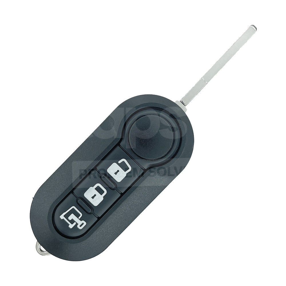 FIAT Delphi BSI 3 Buttons Flip Remote Key ID46 433MHz 71776098 (White Buttons)