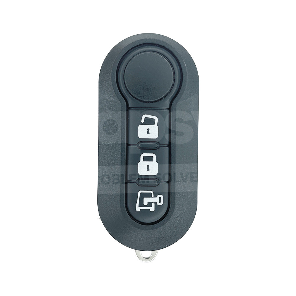 FIAT Delphi BSI 3 Buttons Flip Remote Key ID46 433MHz 71776098 (White Buttons)