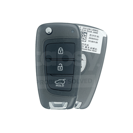 Hyundai Kona 2017-2023 Original 3 Buttons Flip Remote Key 433MHz 95430-J9800