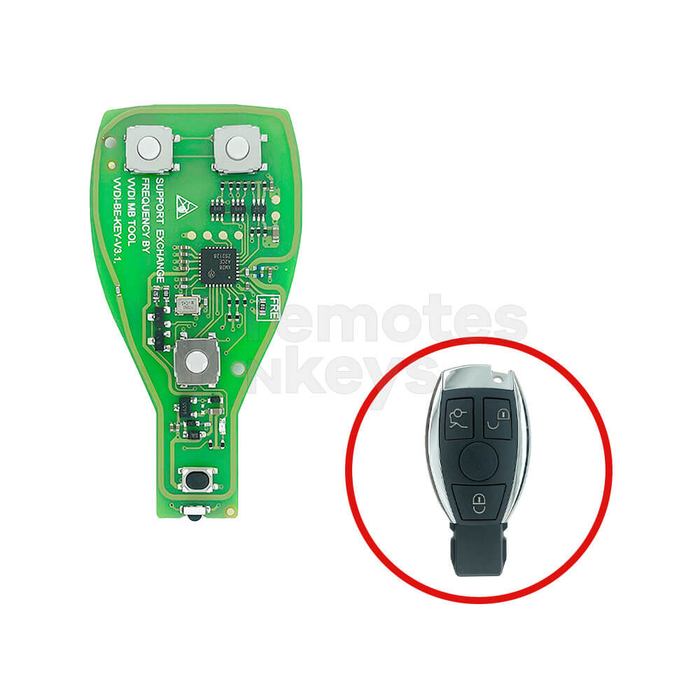 VVDI Xhorse 4 Buttons BE Mercedes Benz BGA PCB Board 315 / 433MHz XNBZ01
