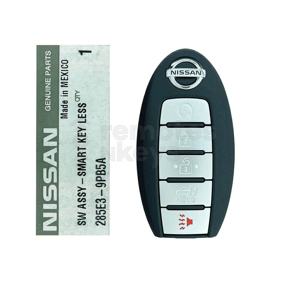 Nissan Pathfinder 2013-2016 Genuine 4+1 Buttons Smart Remote Key ID47 433MHz 285E3-9PB5A / 285E3-9PA5A / 285E3-3KL7A FCC ID: KR5S180144014