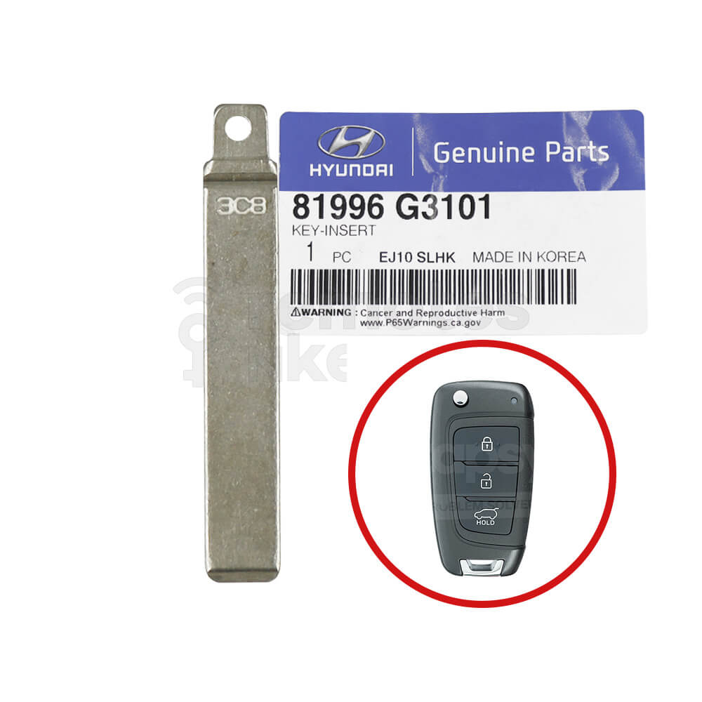 Hyundai Genuine Smart Remote Key Blade KIA9TE 81996-G3101