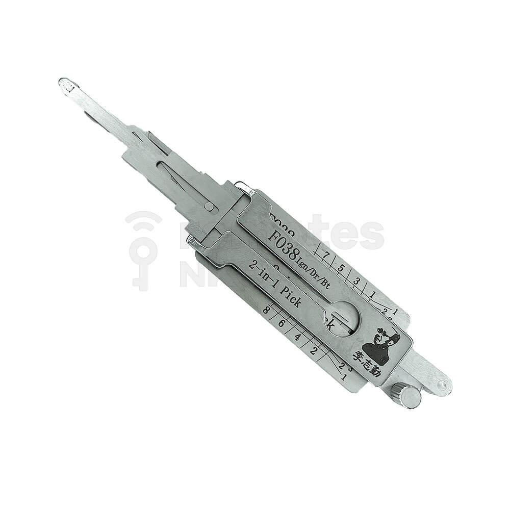 Ford Original Lishi 2-in-1 Pick Decoder Tool FO38 AG Ignition/Door/Boot (8-Cuts)