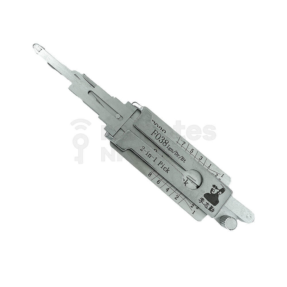 Ford Original Lishi 2-in-1 Pick Decoder Tool FO38 AG Ignition/Door/Boot (8-Cuts)
