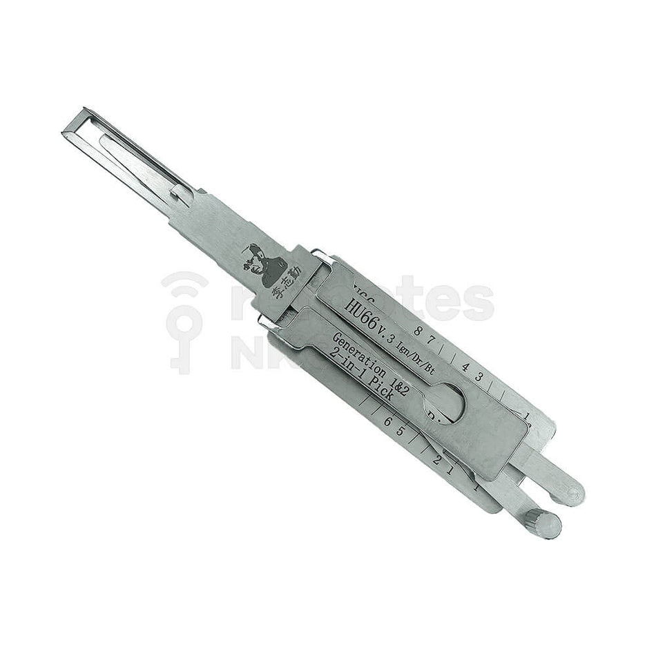 Volkswagen/Audi/Skoda Original Lishi 2-in-1 Pick Decoder Tool HU66 +TWIN-AG (8 Cuts)