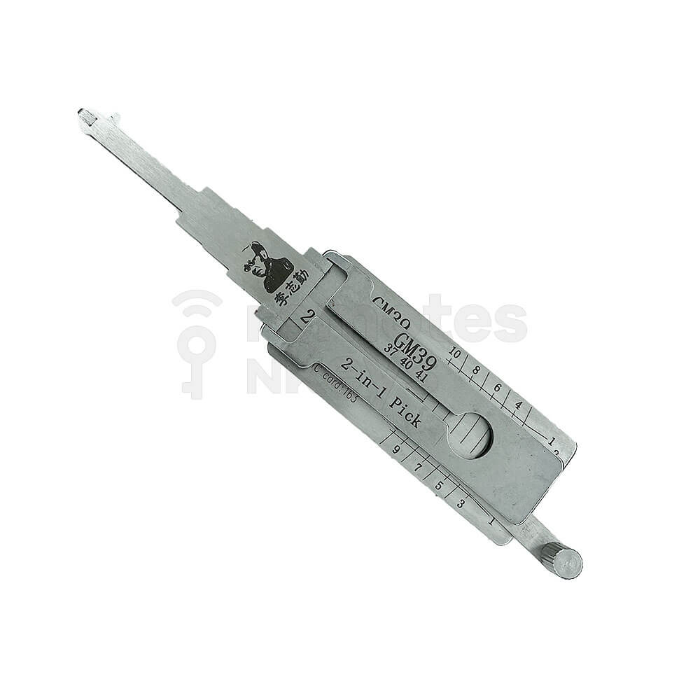 GM/Hummer Original Lishi 2-in-1 Pick Decoder Tool GM39-AG 10 Cuts B102 (AG)