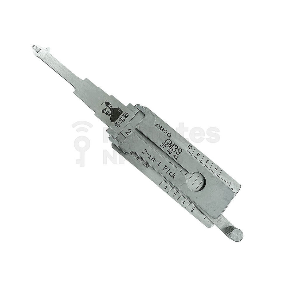 GM/Hummer Original Lishi 2-in-1 Pick Decoder Tool GM39-AG 10 Cuts B102 (AG)
