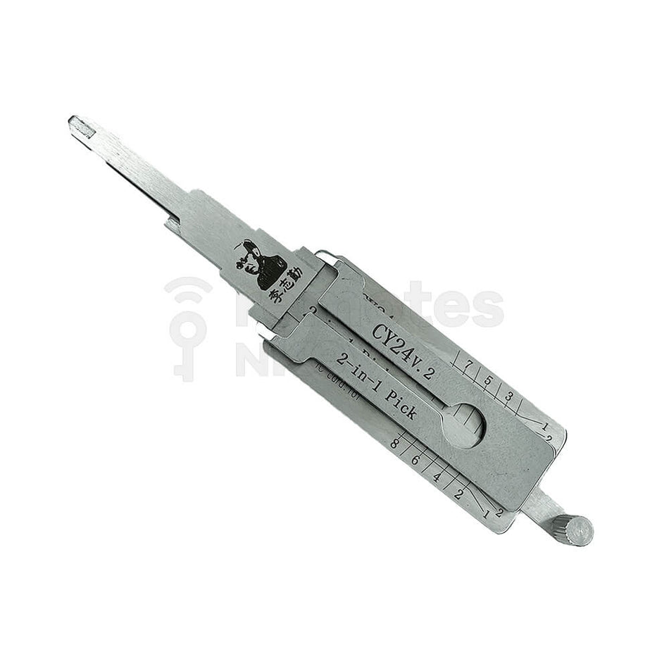 Chrysler/Jeep/Dodge CY24-V2-AG Original Lishi 2-In-1 Pick Decoder (8 Cuts)