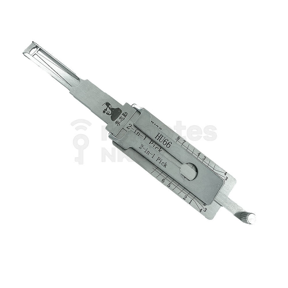 Volkswagen/Audi/Skoda Original Lishi 2-in-1 Pick Decoder Tool HU66 +SINGLE (8 Cuts)