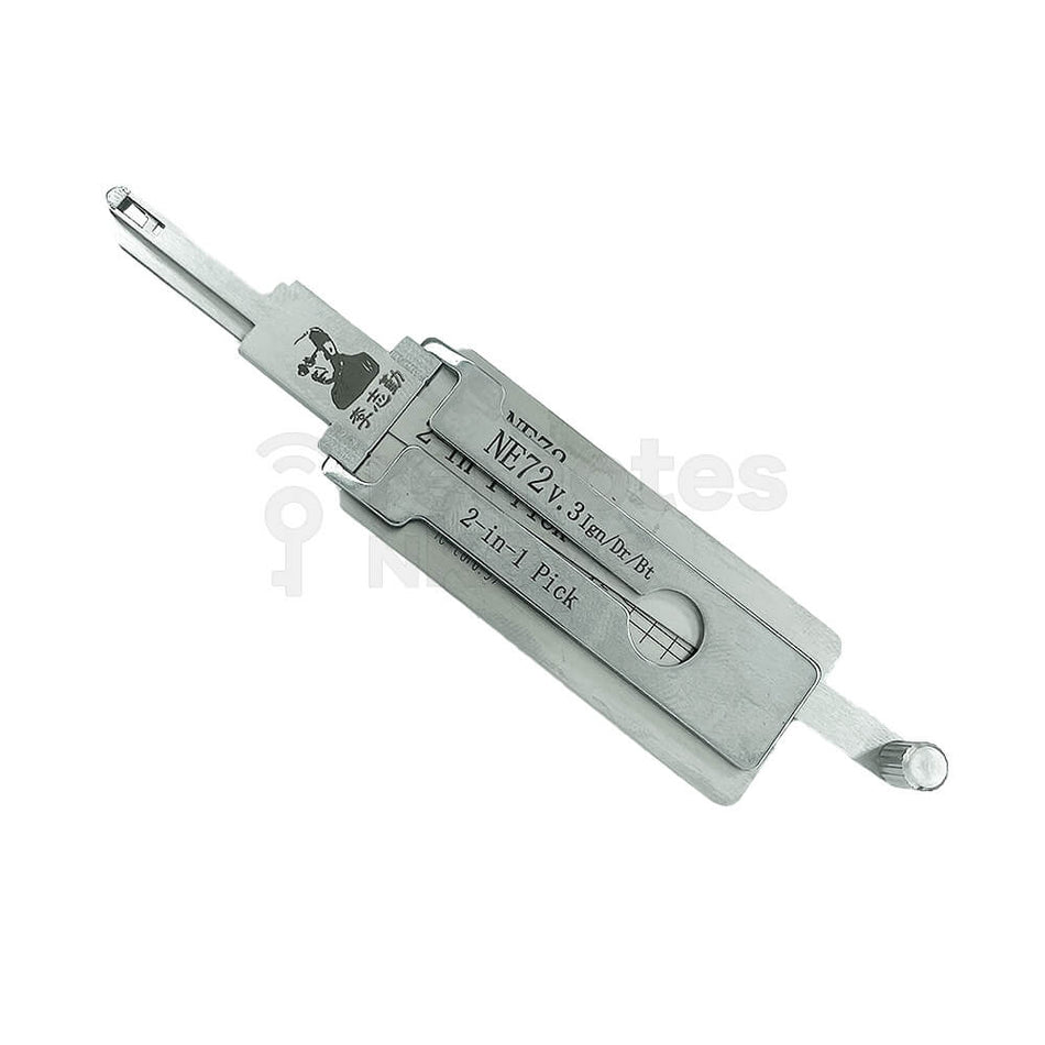Peugeot Citroen Renault NE72 V.3 Original Lishi 2-In-1 Pick Decoder (6 Cuts) Ign/Dr/Bt