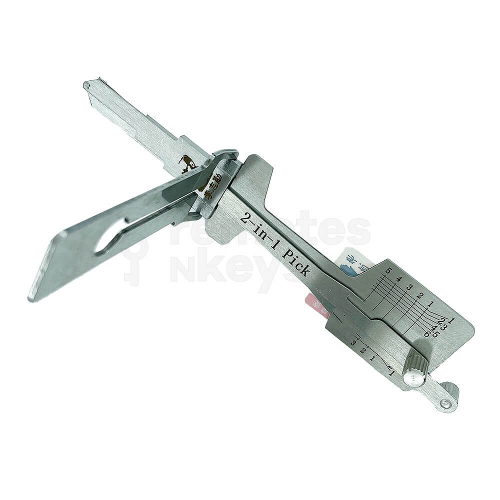 Honda 2021 V2 Original Lishi 2-In-1 Pick Decoder With Door Handle Cut Out (5 Cuts)