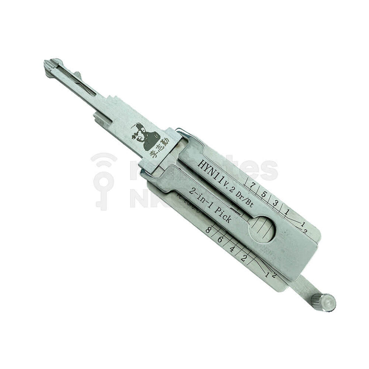 Hyundai HYN11/HYN6 Original Lishi 2-In-1 Pick Decoder (8 Cuts) Door/Bo ...