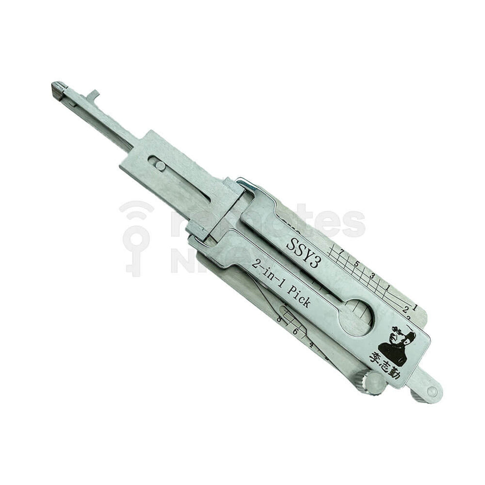 Ssangyong SSY3 Original Lishi 2-In-1 Pick Decoder (SSY3T Flat 8 Cut)