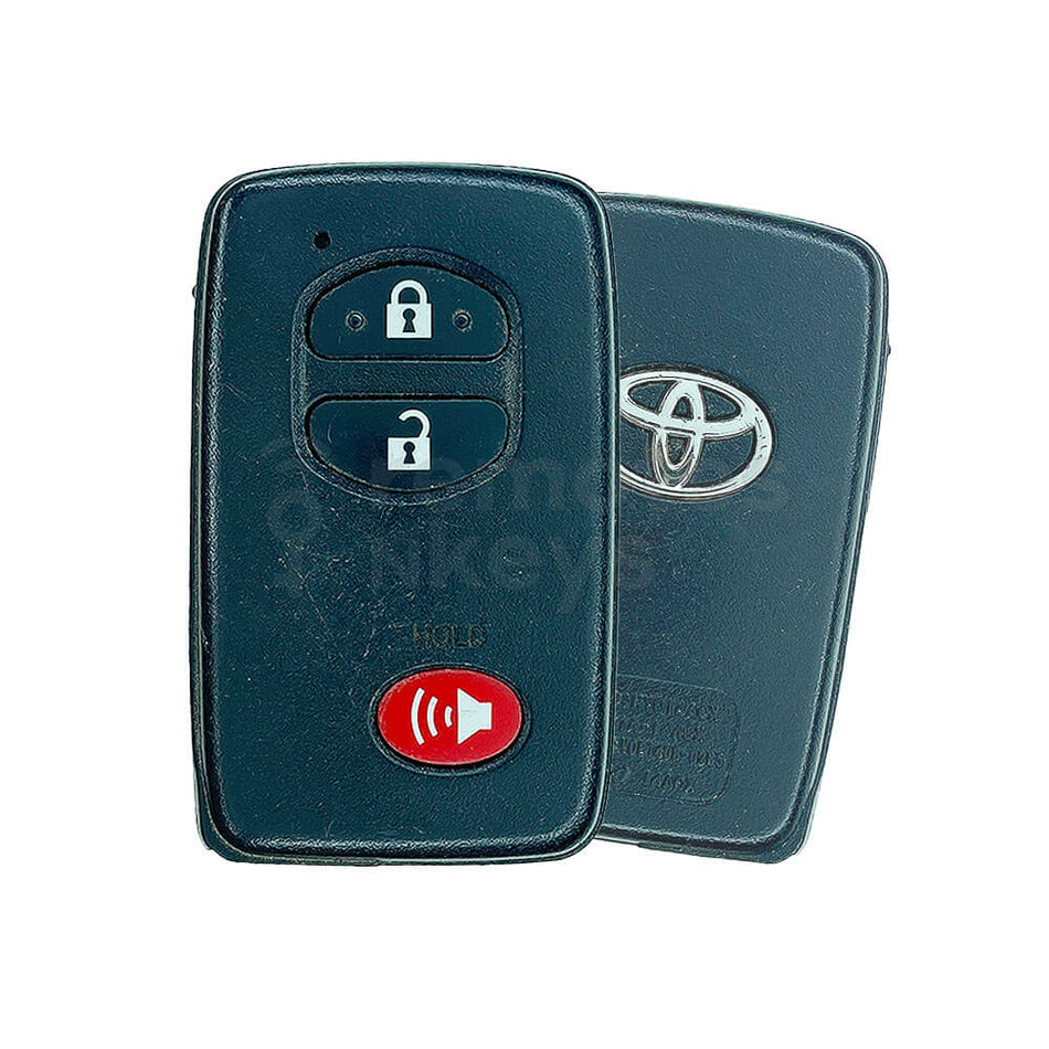 Toyota Prius/Prius C 2009-2020 Used/Unlock Original 2+1 Buttons Smart Remote Key 4D 314MHz 89904-47230 FCC ID: HYQ14ACX PCB: 271451-5290