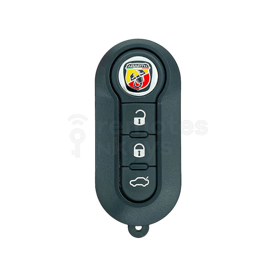 Abarth 500/595/695 2011-2020 Original 3 Buttons Flip Remote Key ID46 433MHz FCC ID: 2ADFTTRF198