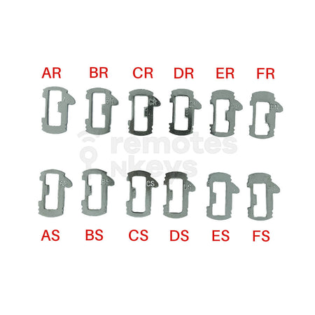 Citroen/ Mercedes/ Nissan/ Opel/ Peugeot/ Renault Lock Wafer Set (VA2) - 12 Different Sizes