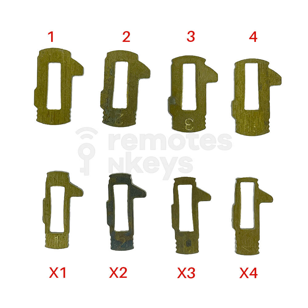 Chrysler/Jeep/Dodge Lock Wafer Set (CY24) - 8 Different Sizes