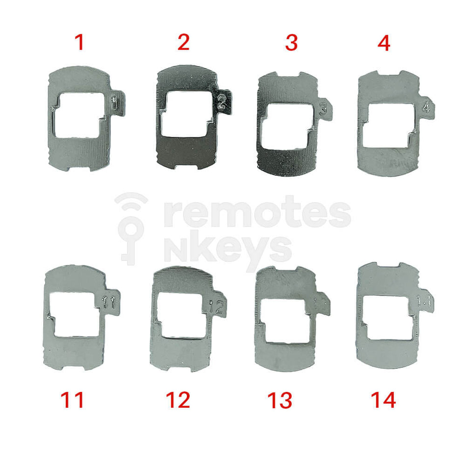 Audi/Volkswagen Edge Lock Wafer Set (HU162) - 8 Different Sizes