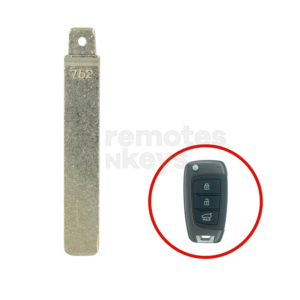 Hyundai Santa Fe/Kona 2019 Blade for Flip Remote Key 81996-S1000