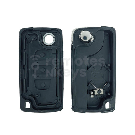 Peugeot/Citroen 3 Buttons Flip Remote Key Shell/Case With Boot Button HU107T Blade(With Battery Holder)