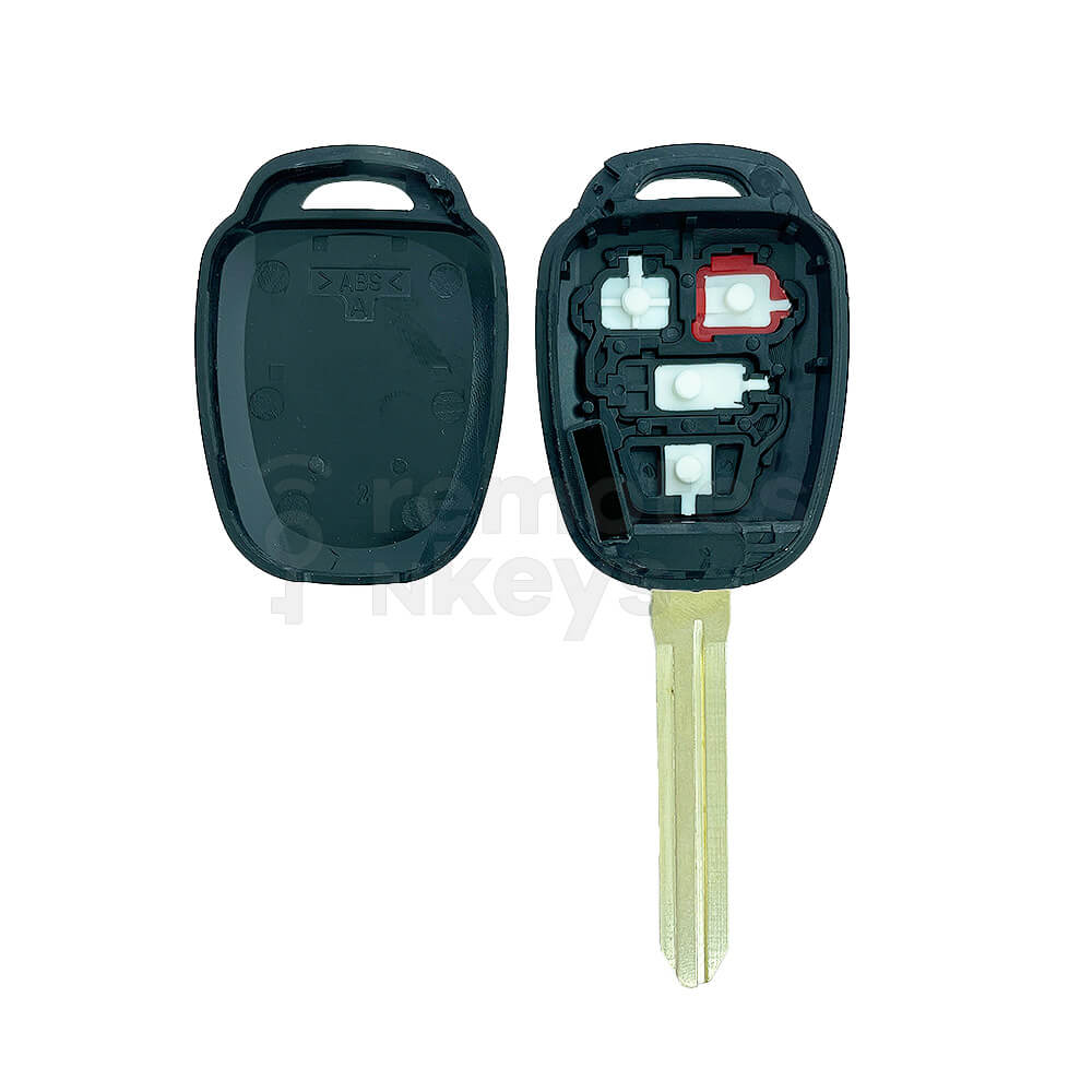 Toyota Camry/Yaris 4 Buttons TOY43 Blade Remote Key Shell Trunk + Panic
