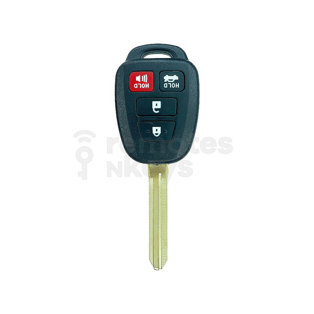 Toyota Camry/Yaris 4 Buttons TOY43 Blade Remote Key Shell Trunk + Panic