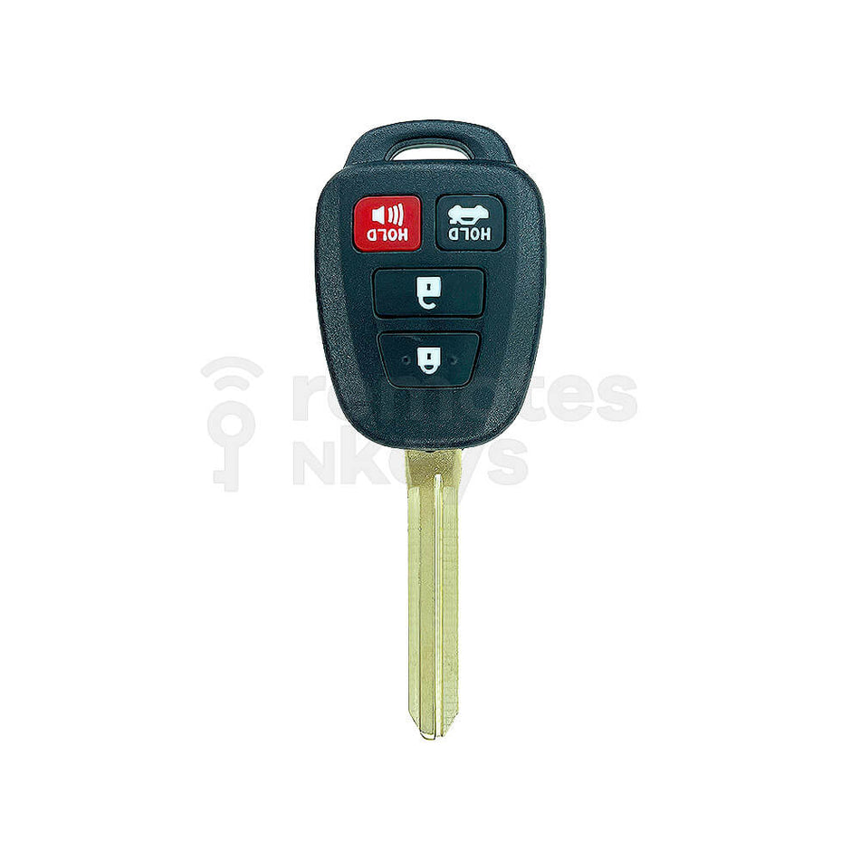 Toyota Camry/Yaris 4 Buttons TOY43 Blade Remote Key Shell Trunk + Panic